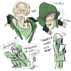 chedrania:  more human peridot because. i am. a trashcanbadass computer whiz is actually a huge flustered loser