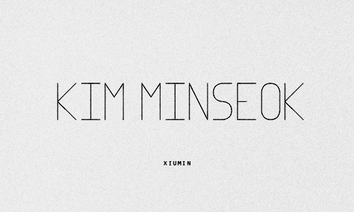 xiumin minimalist posters
