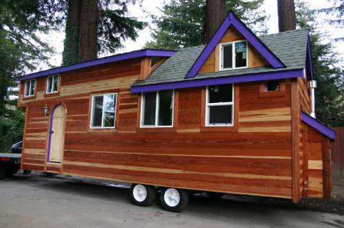 tinyhousesmallspace:  Love this Molecule Tiny Home on wheels…it has stairs!
