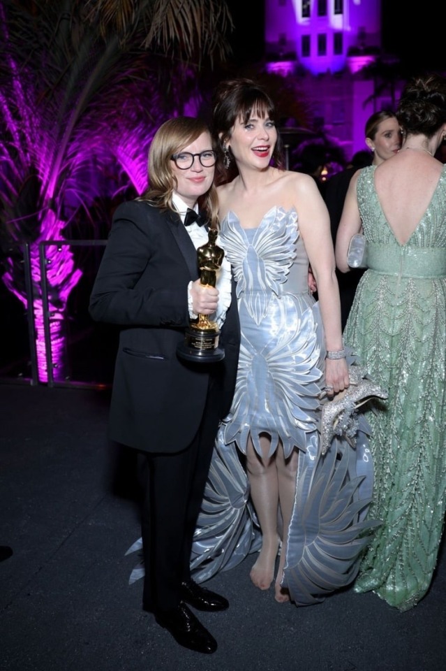 Zooey Deschanel (with Christina Hendricks and Sarah Polley)