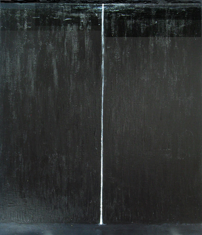 likeafieldmouse:  Kazuya Akimoto - Black Waterfall (2004) - Acrylic on board 