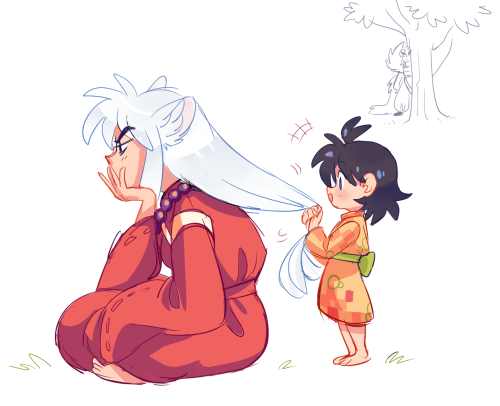 amaryllis-arts:  Rin should’ve canonically braided every inuyasha character’s hair, even naraku’s 