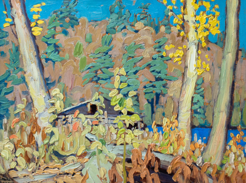 wtxch: Lawren Stewart Harris (Canadian, 1885–1970)On Cally Layton Lake, Algoma, 1918Oil on panel