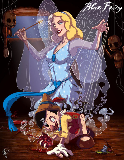 outlaws-against-society: the-awesome-quotes: Disney Princesses Reveal Their Dark Sides In Creepy Ill