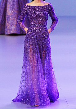 fashion-runways:  Elie Saab Paris Fashion Week 2014 - PURPLE / LAVENDER 