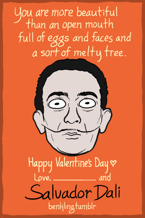 wuthering-heights: decayingorganicmatter: nevver: Portrait Valentines, Ben Kling The Frida Kahlo one