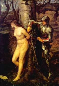 artist-millais:  The Knight Errant, 1870, John Everett MillaisMedium: oil,canvas