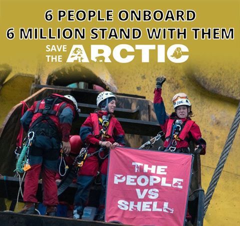 Six brave Greenpeace International activists have climbed Shell&rsquo;s Arctic drill rig in the 