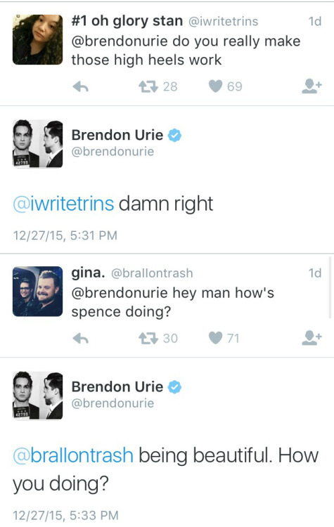 marchingclocks:Brendon’s Twitter Q&amp;A - 12/27/15