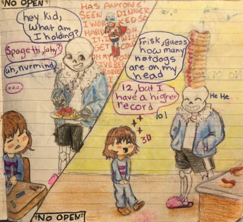 Lol I Tried Making A Fluff Undertale Comic. I Hope You Guys Like It! Sorry Its Just Lazy Notebook Art