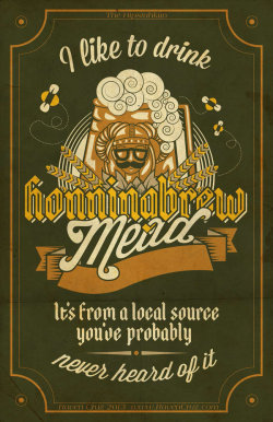 geeksngamers:  Hipstahkiin: Honningbrew - by RavenCruz The hipster beer of Skyrim