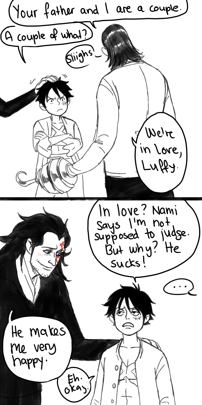 Luffy's Reaction To Finding Out He's Going To Be A Big Brother.