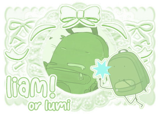 liam plecak, the text says "liam or lumi"