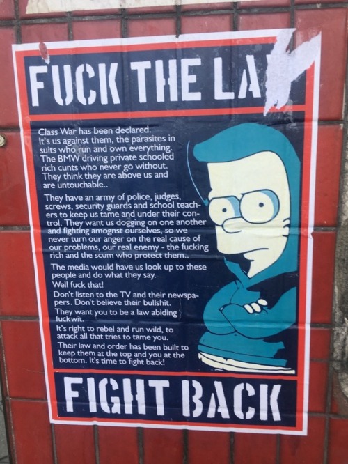 Anarchist posters seen around Sydney