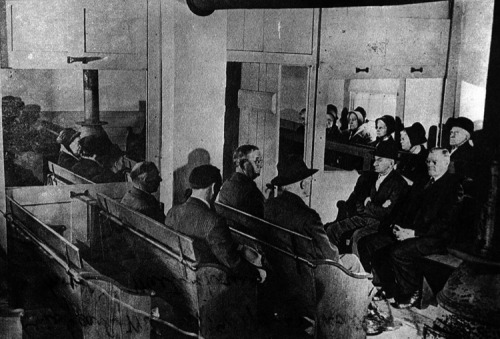 Photo: Stillwater Monthly Meeting held at Richland Meetinghouse, 1949.