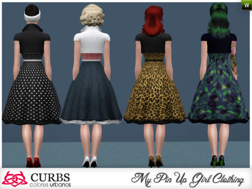 ⸸ Rockabilly Dresses Sets by Colores Urbanos ⸸*Set 01 // Short URL: https://www.thesimsresource.com/