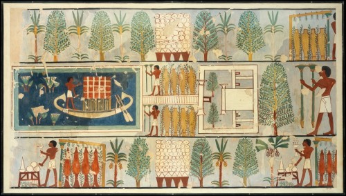 met-egyptian-art:Funeral Ritual in a Garden, Tomb of Minnakht by Charles K. Wilkinson, Metropolitan 