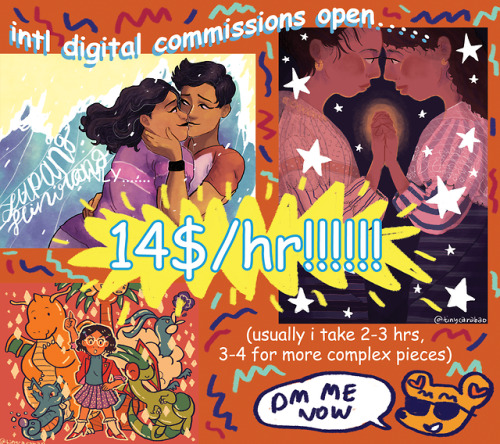 makaraig:hello!!!! art comms available for only 14$ an hour!!!!! ill draw almost anything u want!!!!
