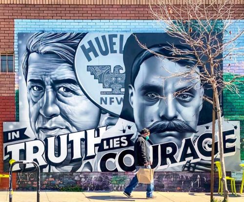 ‘In Truth Lies Courage’ Work by Tristan Eaton, Sonny Boy and Dropdead Grace in Highland Park.