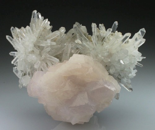 Calcite and Quartz on Dolomite - Trepca Complex, Trepca Valley, Kosovska Mitrovica, Kosovo