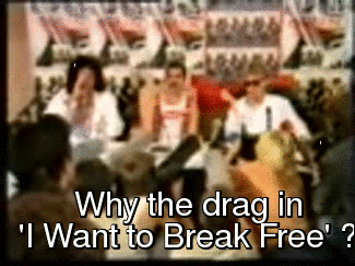 rhythmsectionbros:classicrockgifs:Australian interview with Queen, promoting their latest record, Th