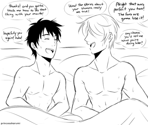 [ Porn Star AU ] Viktor and Yuuri are popular porn pictures