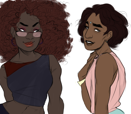 narootos: more doodles of my human au due to high demand : ) (order goes garnet, pearl, amethyst and