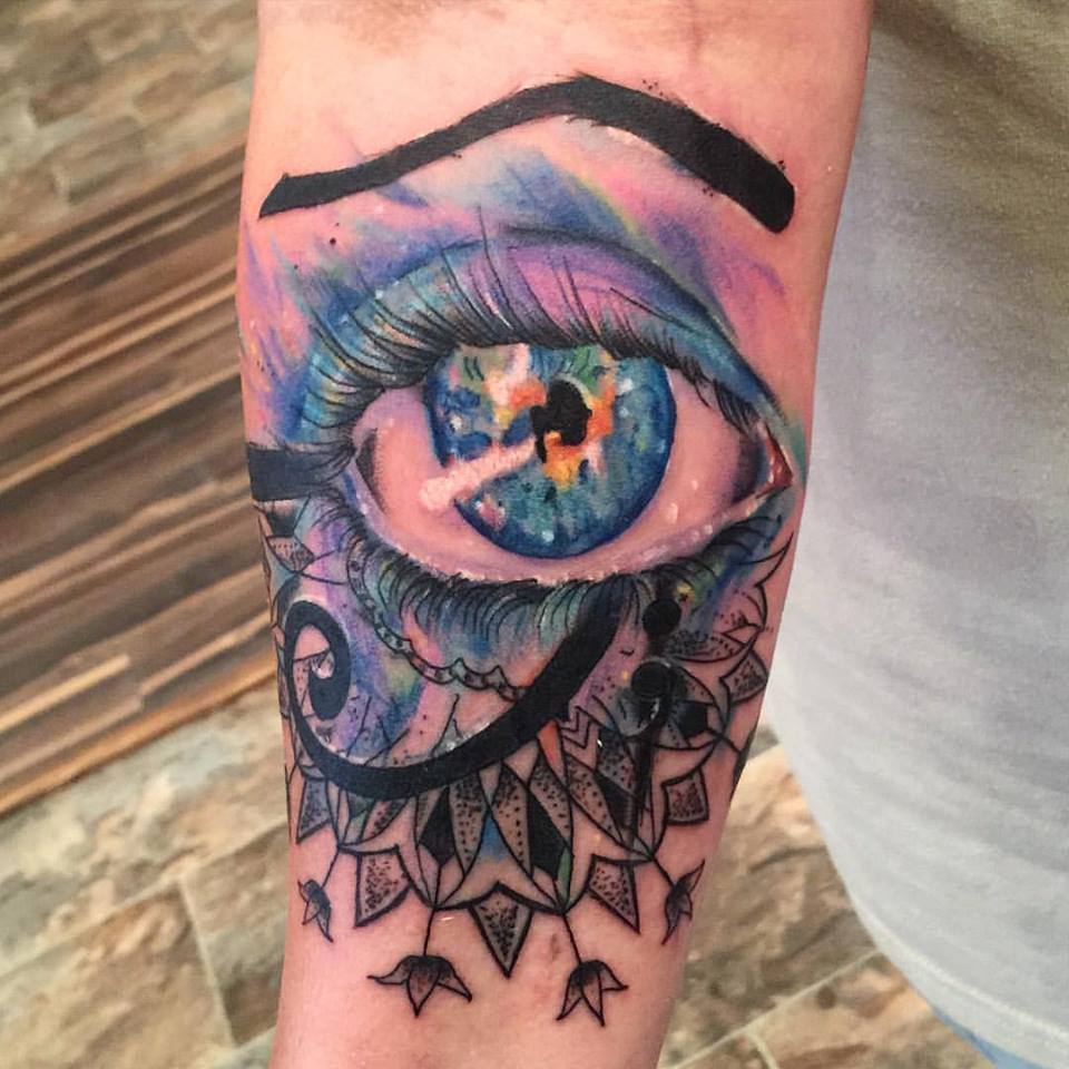 tattoosnyc:  Watercolor Eye done by Kaitlyn Teressa at Brothers Keeper, Pittsburgh,