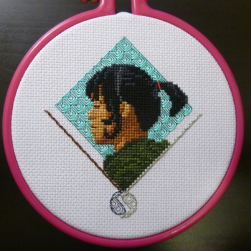 parvumautomaton: Rose Tico from The Last Jedi. Actual electrical wire acts as her hair tie. (The pat