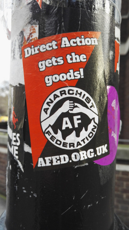Anarchist Federation stickers seen around London