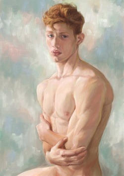 Stareandcompaire: Mainepoet: Seated Pose In A Work Of Art. Kevin In Oil?. 