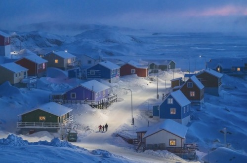 Upernavik is a fishing village on a tiny island in west Greenland. Historically, Greenlandic buildin