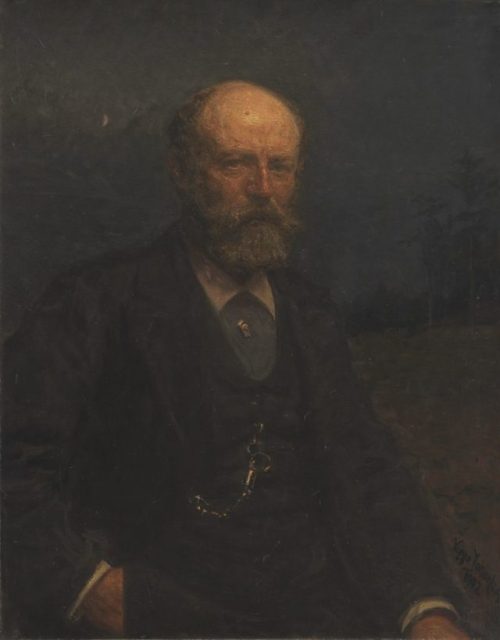 Self Portrait   -   Viggo Johansen , 1902.Danish  1851-1935Oil on canvas,  106.2 x 88 x 6.2 cm