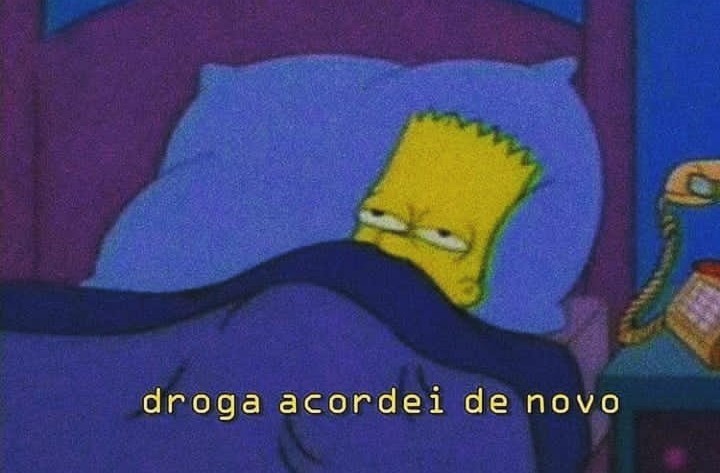 Bart Simpson acabou de acordar na cama, Bart Simpson Tristeza