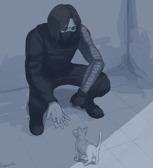 kayaczek:when I was dozing off during a lecture I had a random thought about Bucky waiting in some b