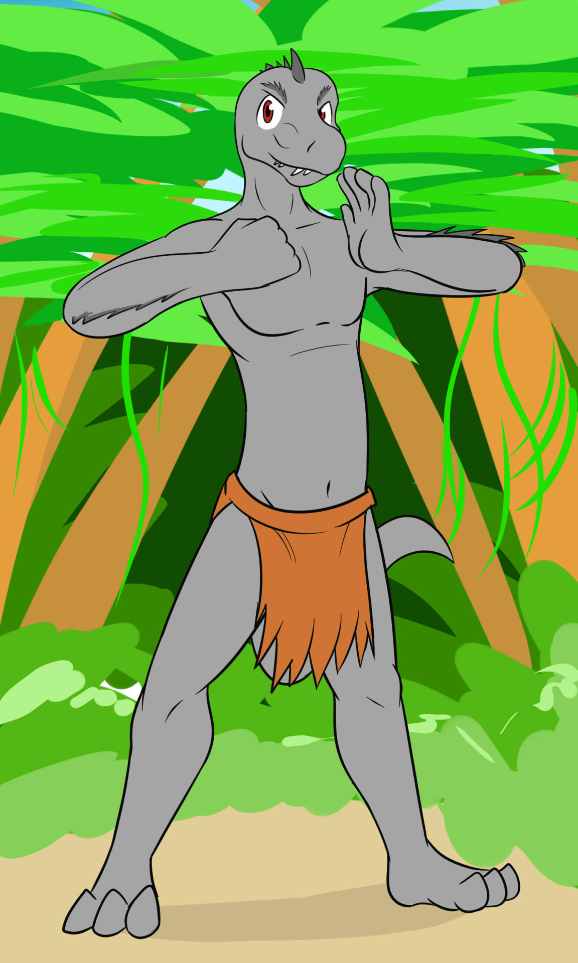 Raffle Request - Anthro Dino in a loincloth