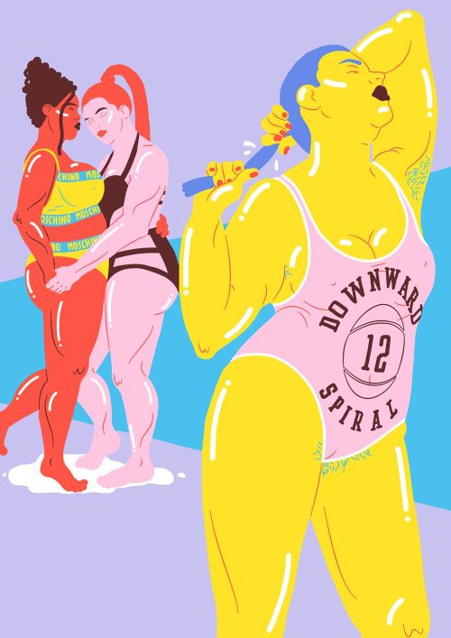 exhibition-ism:Powerful women, illustrated by Swedish designer Sara Andreasson.