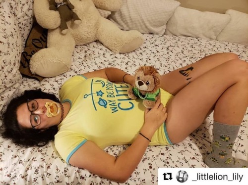 #Repost @_littlelion_lily ・・・ Teddy said with this onesie I really am “Way Beyond Cute” 