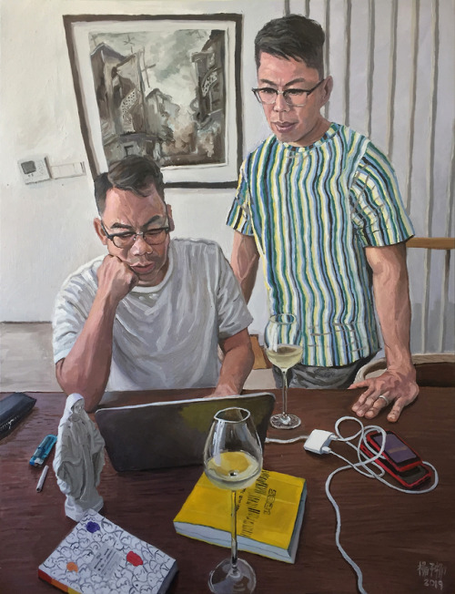 Rizal and Peter, 2019, Oil on canvas, 122 x 92cm (Commission)Private Collection, Singapore