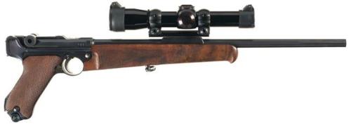 DWM/John Martz custom Luger carbine with scope mount.from Rock Island Auctions