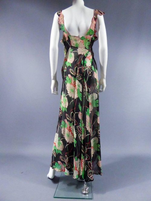 Molyneux Flowered printed Dress, Circa 1930