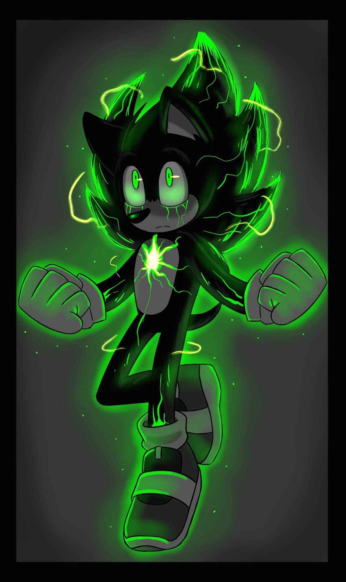 Dark Sonic is my favourite character! #sonicspriteanimation #sonictheh