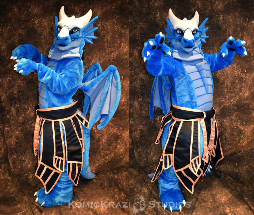 Curus the Dragon Commission piece. This guy features removable wings and Digi padding, and a hidden chest pocket for 