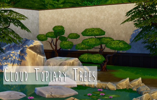 Cloud Topiary Trees - by teanmoonEA mesh edit to make the base game topiary trees look like “c