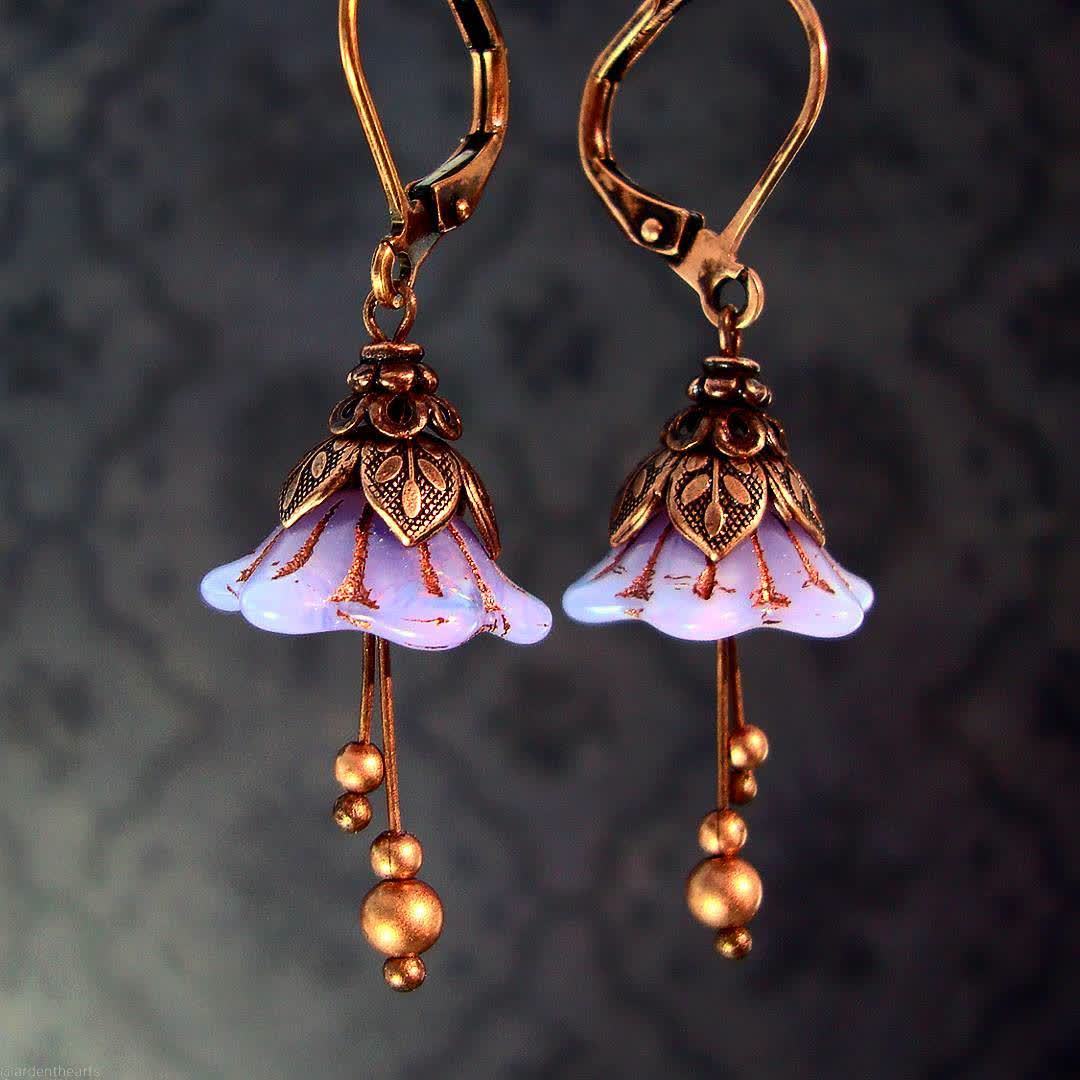 arsenicinshell:Flowered earrings by Ardent Hearts Purchase here 