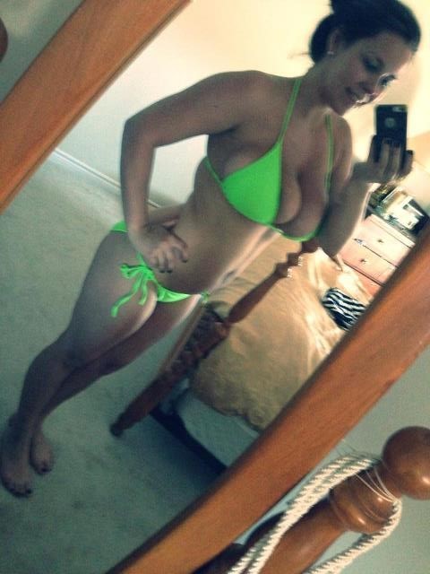 fine-tits-and-ass:  Busty girl in bikini selfshot 