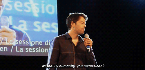 girly-fanatic:  dean-and-his-gay-thing:  misha yes  Misha gets it. 
