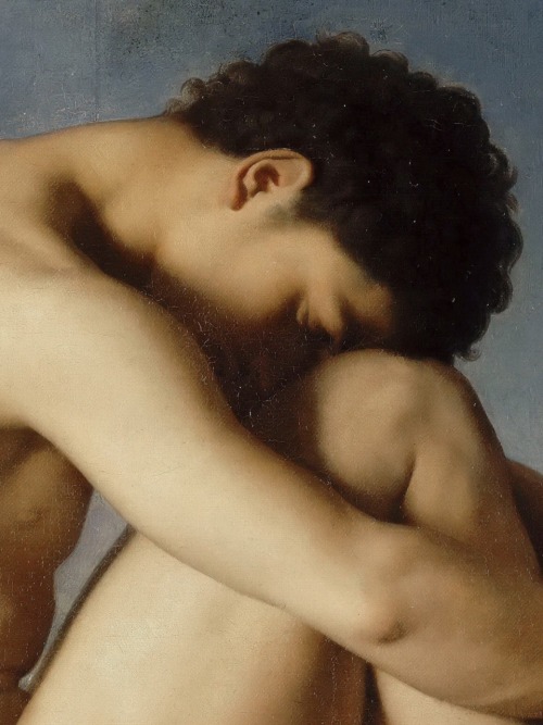 ploaix:overdose-art:Hippolyte Jean-Flandrin, Young Nude Seated by the Sea (1836)i have this on my wa