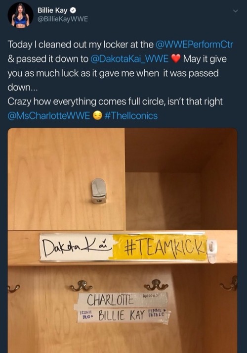 kelseywrestling: I love the tradition of the NXT women passing their lockers down and making sure th