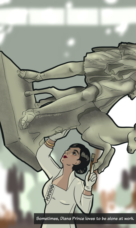 Diana Prince at Work.Having superstrenght must be useful when working with statues&hellip;(Honestly 